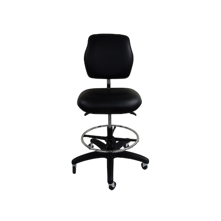 Shopsol Workbench Chair Vinyl Seat Backrest Deluxe Ergonomic Adj